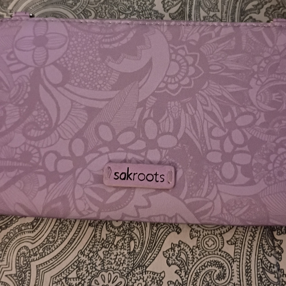 Sakroots Lavender Floral Wristlet